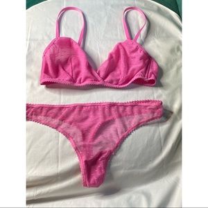Baby pink lacy set
